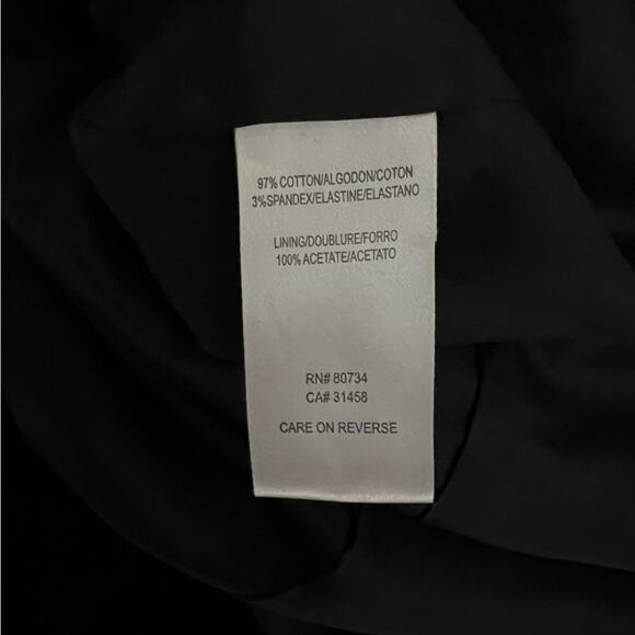 NWT BCBGMaxAzria Skirt Womens 8 Black High Waist Cotton Pleated Career Modest - Picture 5 of 5